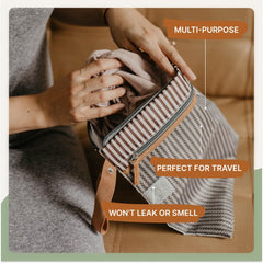 Parker Baby Co. wet-dry bag heavy-duty zipper keeps contents secure on the go