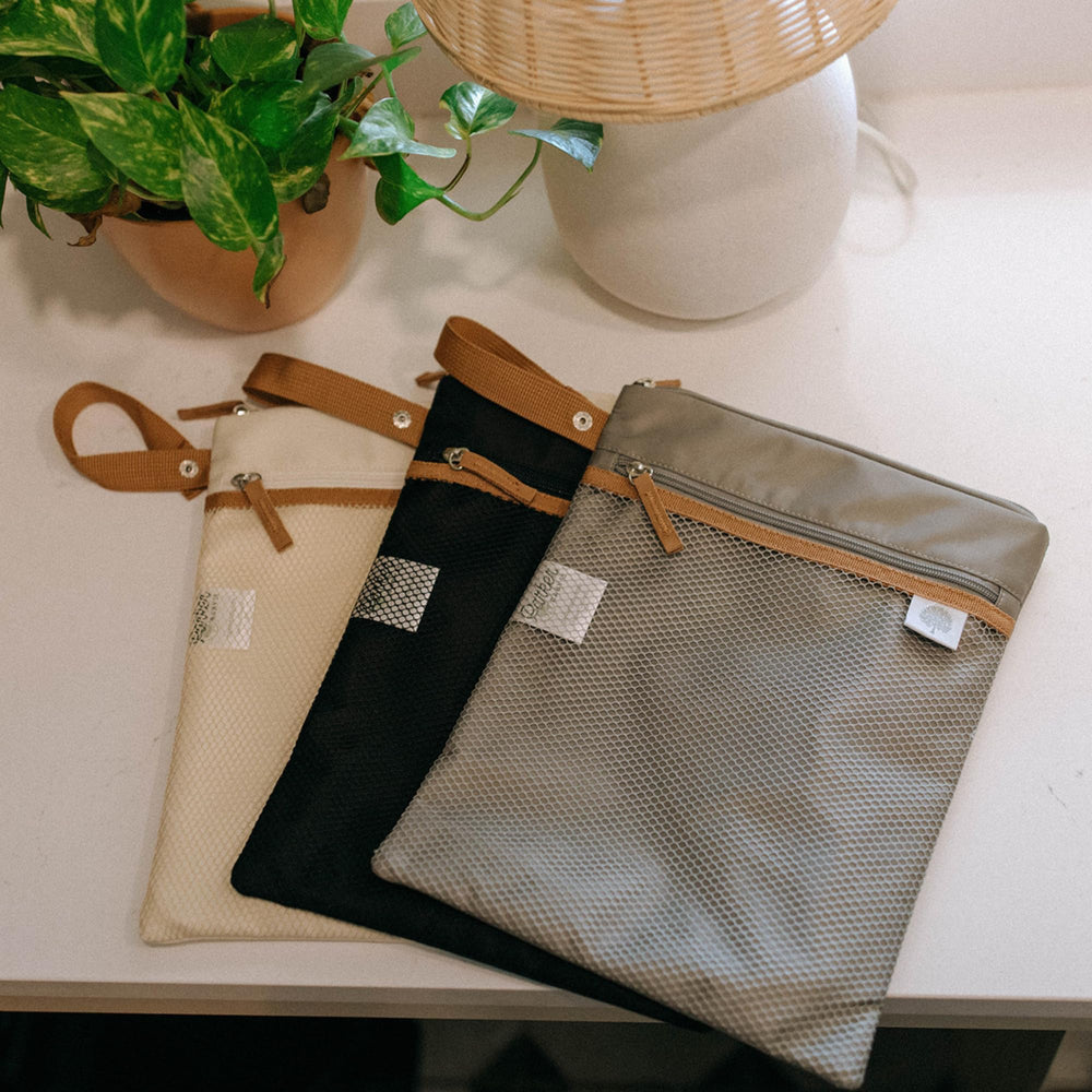 Parker Baby Co Wet Dry Bag fits neatly inside a diaper bag