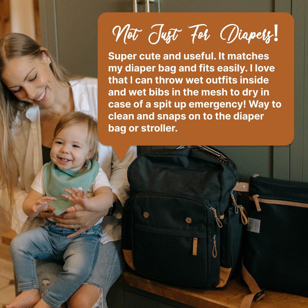 Parker Baby Co. wet-dry bag ideal for travel and daycare outings