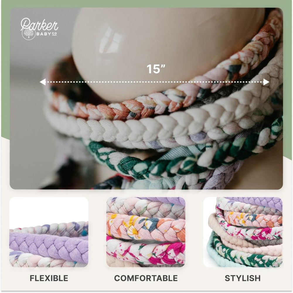 Parker Baby Co. Wildflower headband bangs tidy keeps hair out of eyes during snacks and play.