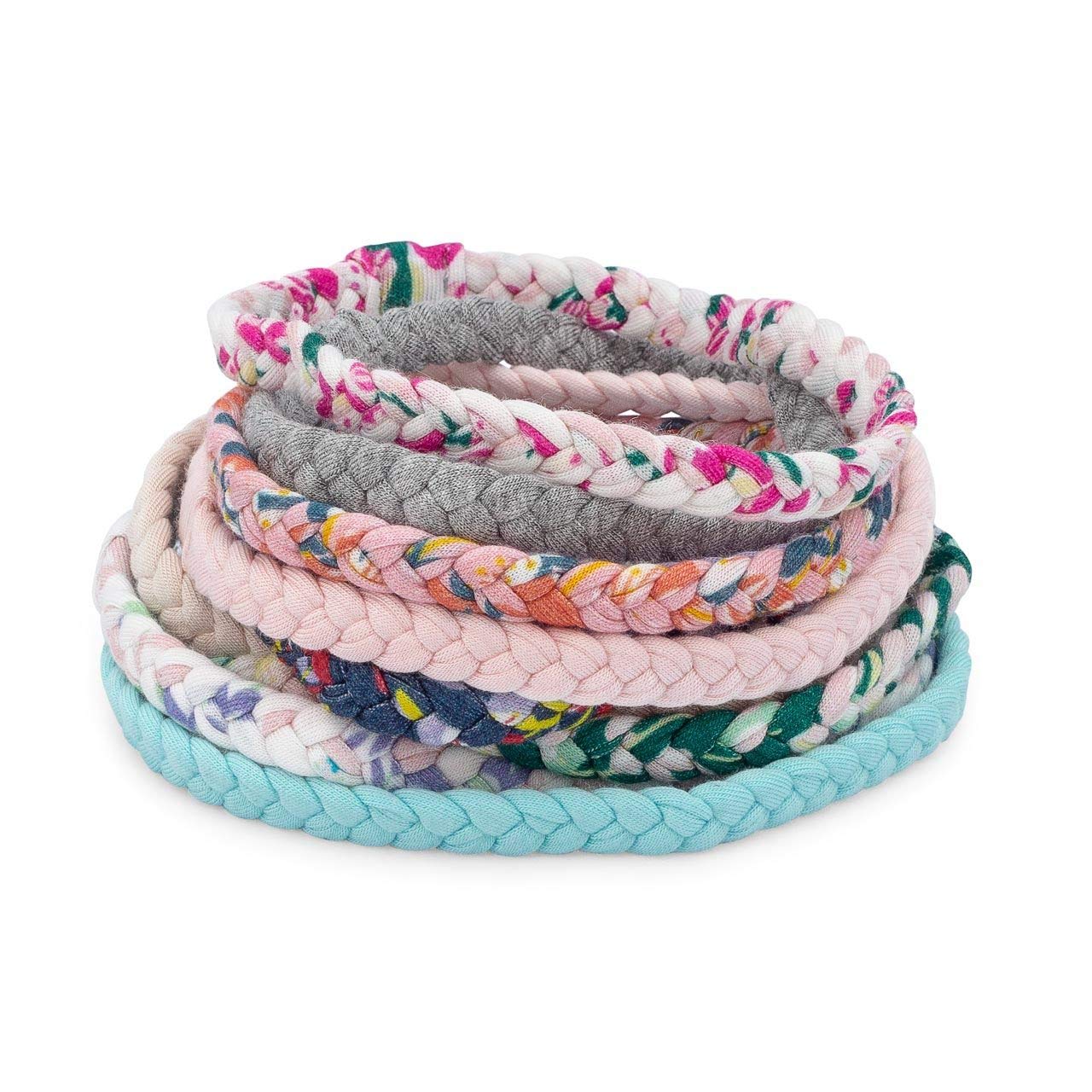 Parker Baby Co. Wildflower headbands close-up showing soft jersey cotton comfort.
