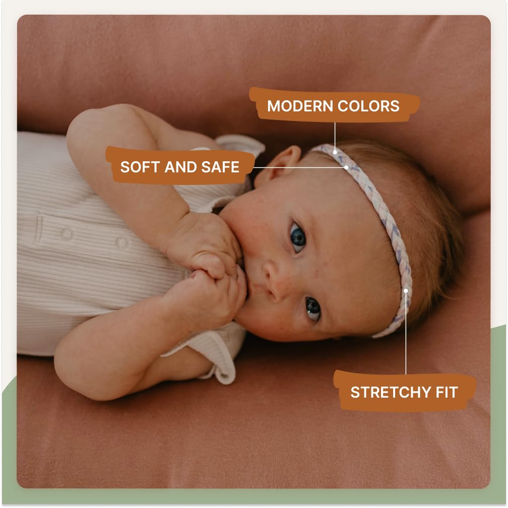 Parker Baby Co. Wildflower headbands adjustable stretch fits growing babies.