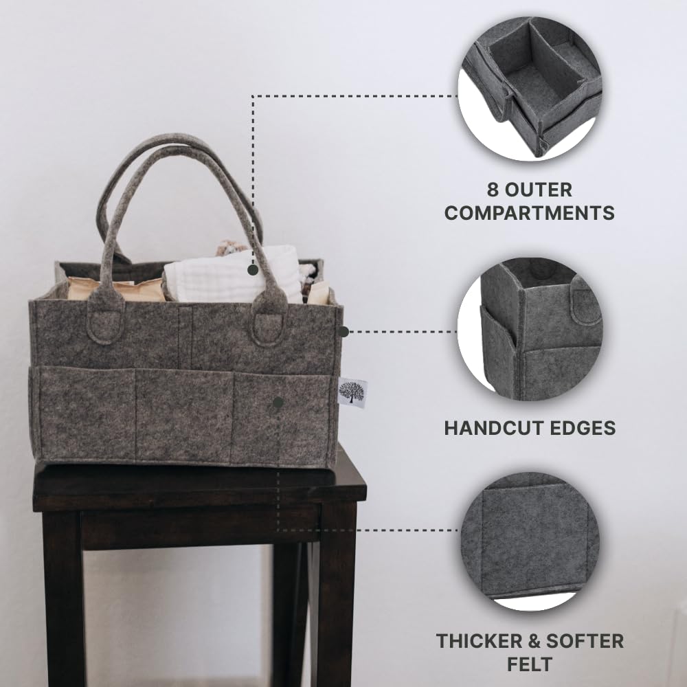 Parker Baby Diaper Caddy car organizer in use during travel