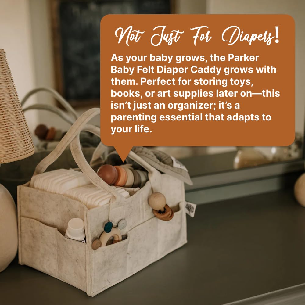 Parker Baby Diaper Caddy removable insert doubles as a toy bin.
