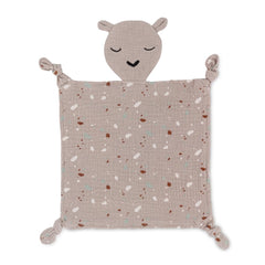 Parker Baby Muslin Lovey close-up shows soft, breathable fabric for soothing cuddles.