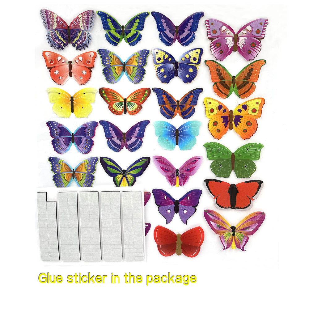 PARLAIM butterfly wall stickers multicolor 6-12cm add playful decor and easy color pop