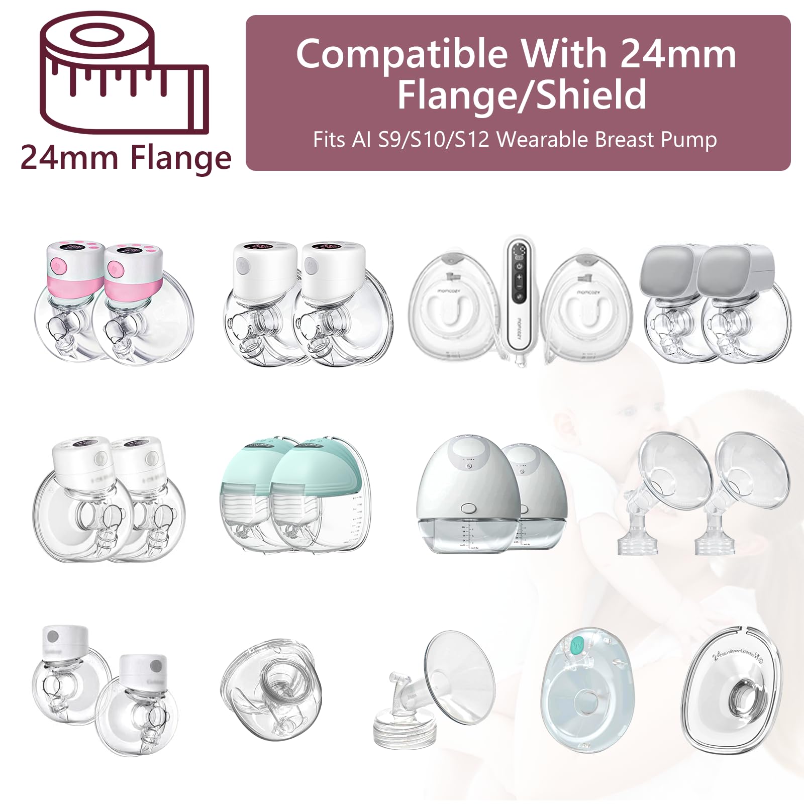 Parner 6-pack flange inserts with multiple sizes included