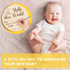 Parrihy Hello World sign for gender reveal moments.
