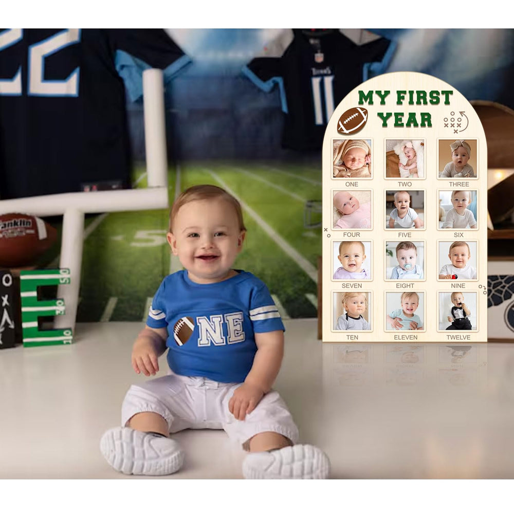 Partico My First Year Photo Board packaged as a baby shower gift idea