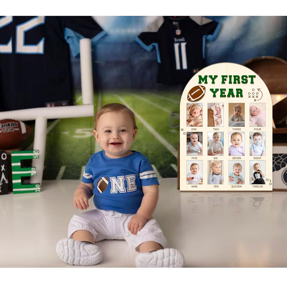 Partico My First Year Photo Board nursery-decor-gallery enhances home decor with personalized memories.