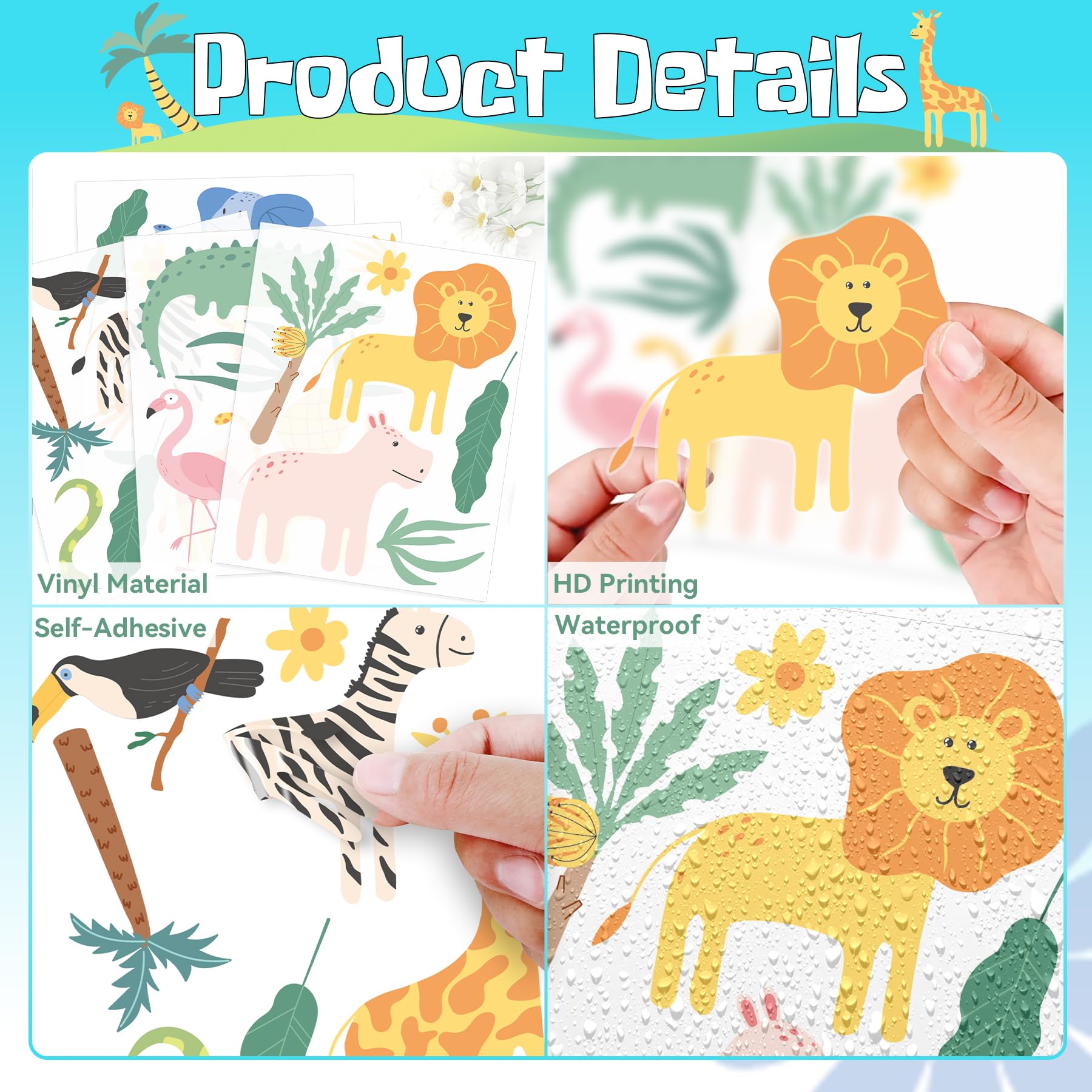 PartyGarden jungle plants pattern decal brings greenery and color to walls
