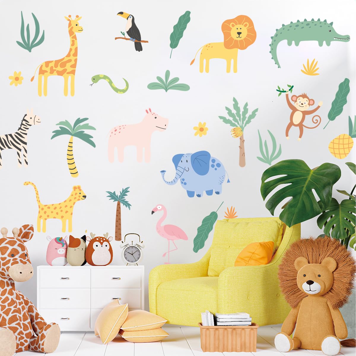 PartyGarden animals wall decals lion wall sticker brightens nurseries and playrooms
