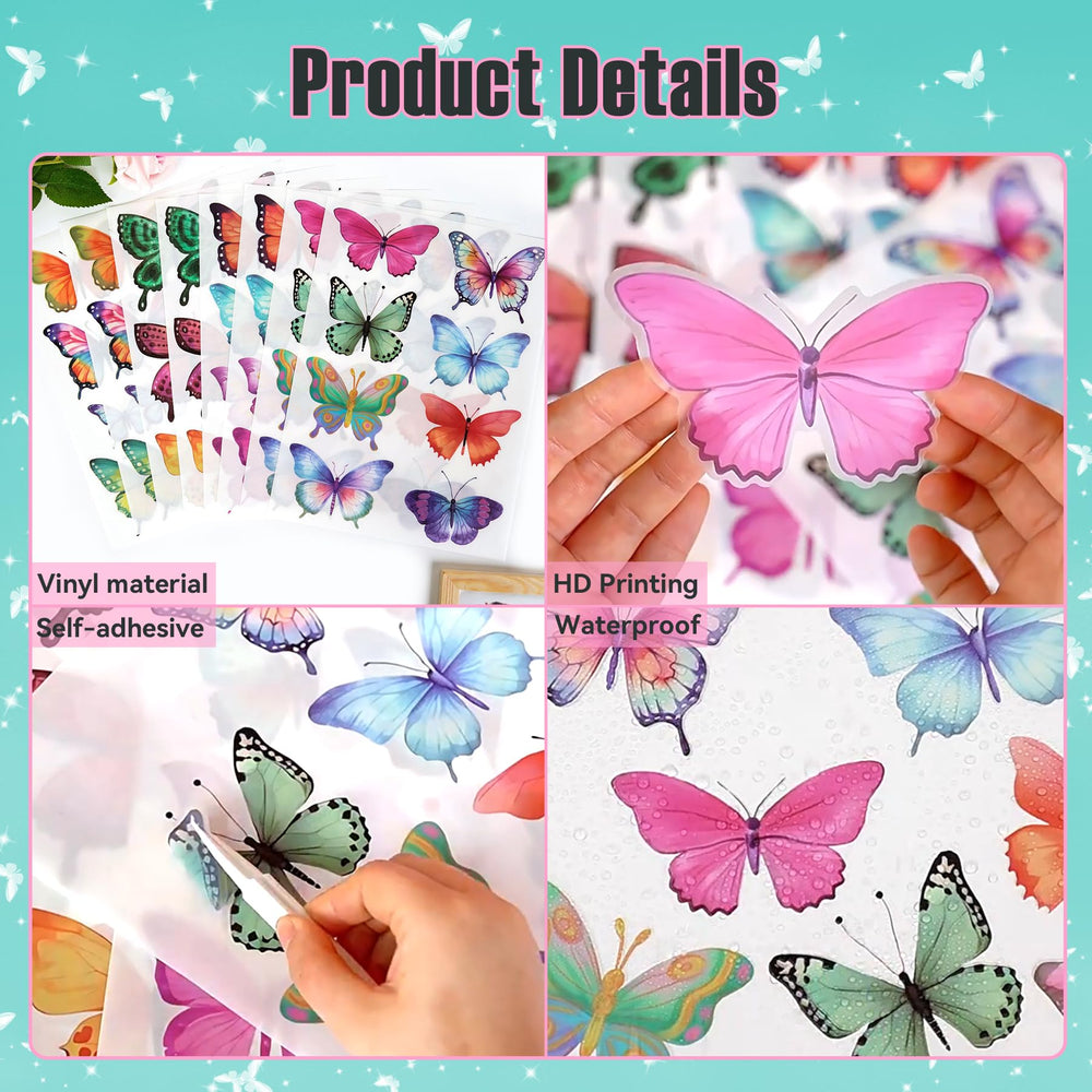 PartyGarden butterfly wall stickers durable vinyl for long-lasting color