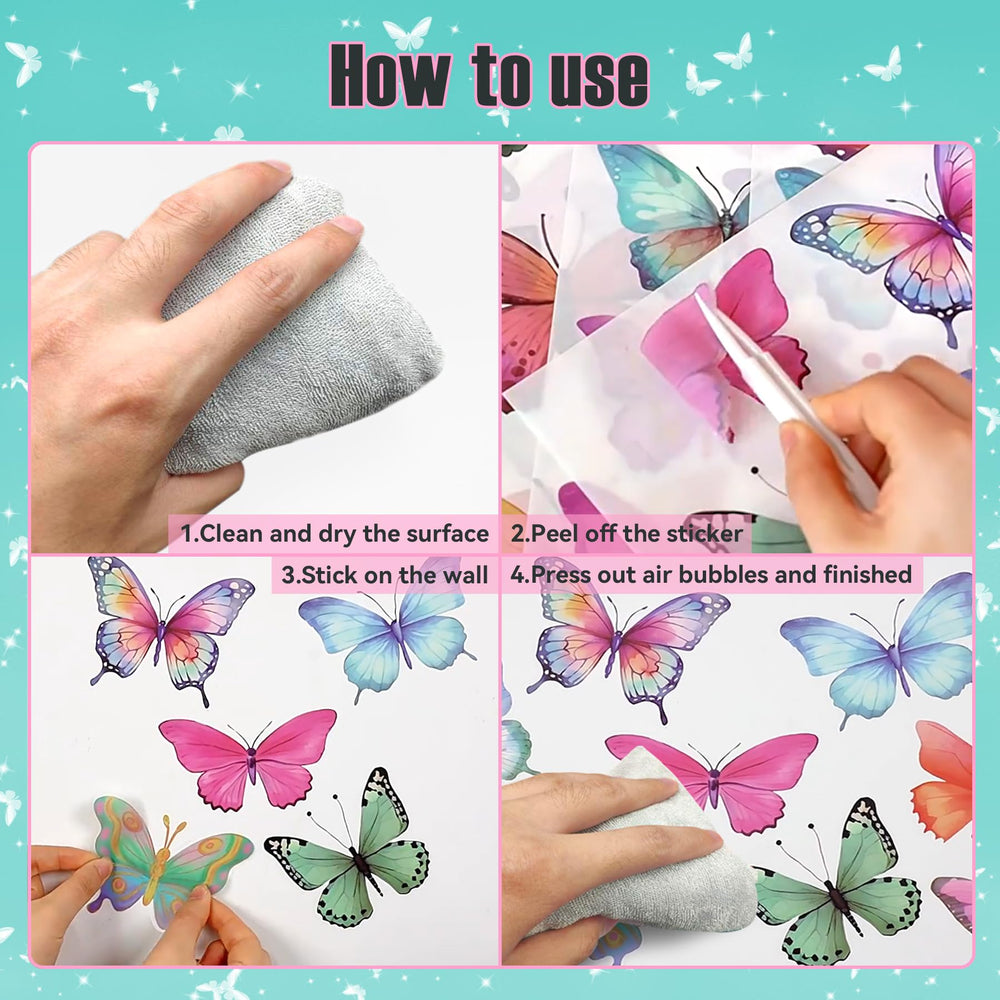 PartyGarden butterfly wall stickers girl-room decor ideas for nurseries