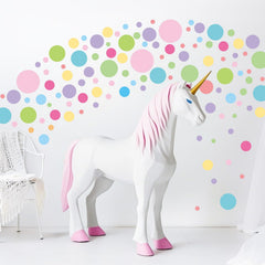 Partygarden colored dots wall decor living room for cheerful ambience.