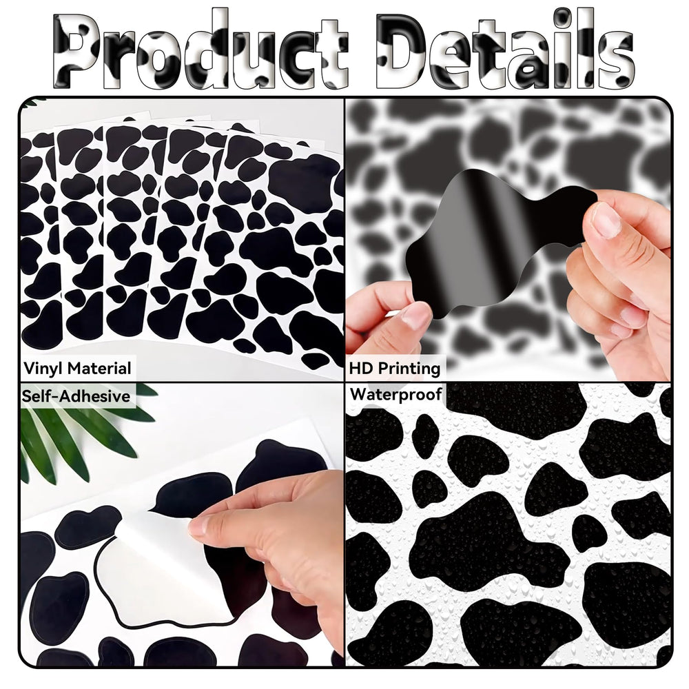 PartyGarden cow vinyl stickers on glass door for vibrant, cozy atmosphere