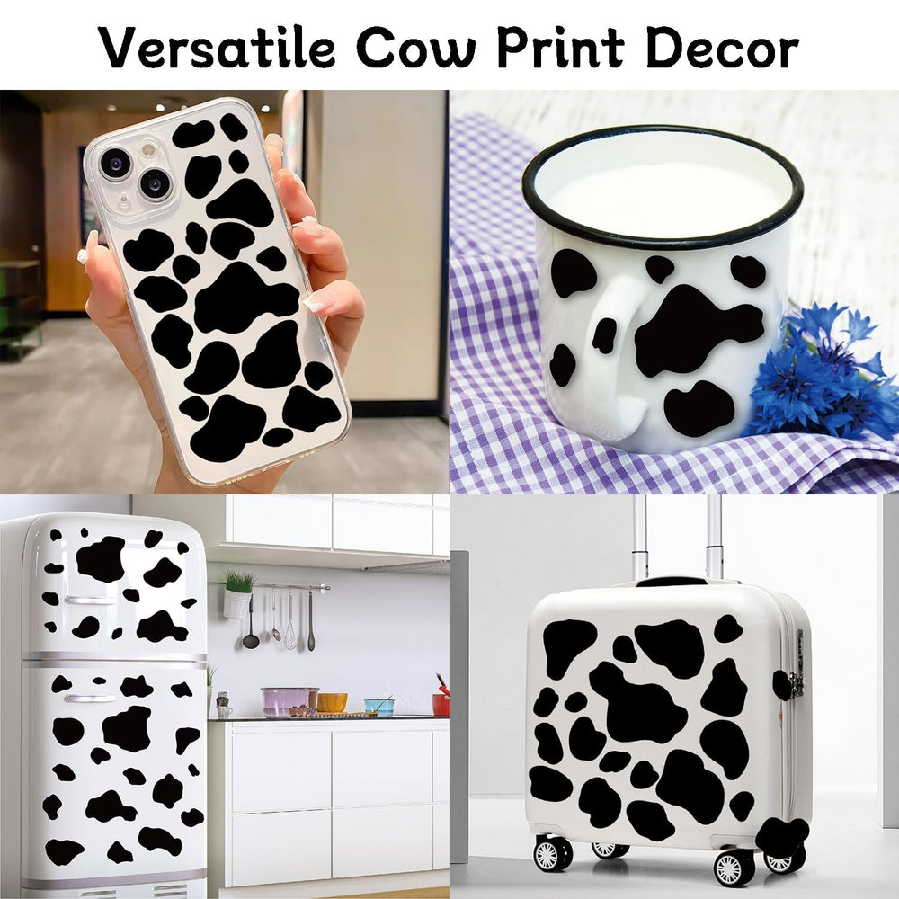 PartyGarden cow decals on bathroom mirror for playful, residue-free decor