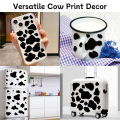 PartyGarden cow decals on bathroom mirror for playful, residue-free decor
