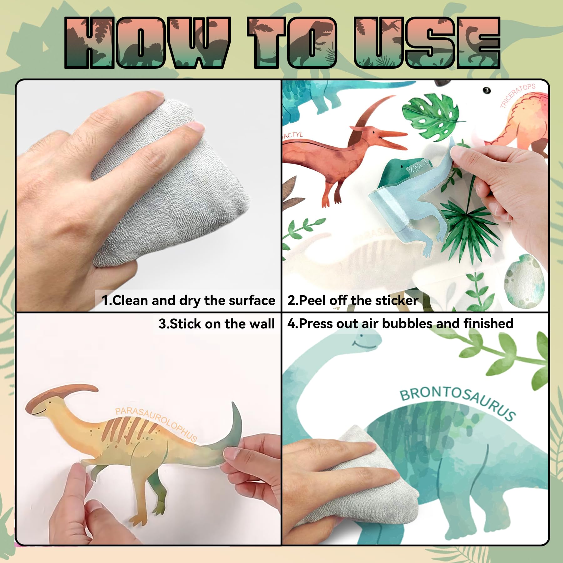 PartyGarden easy-peel dinosaur stickers simplify decorating without mess