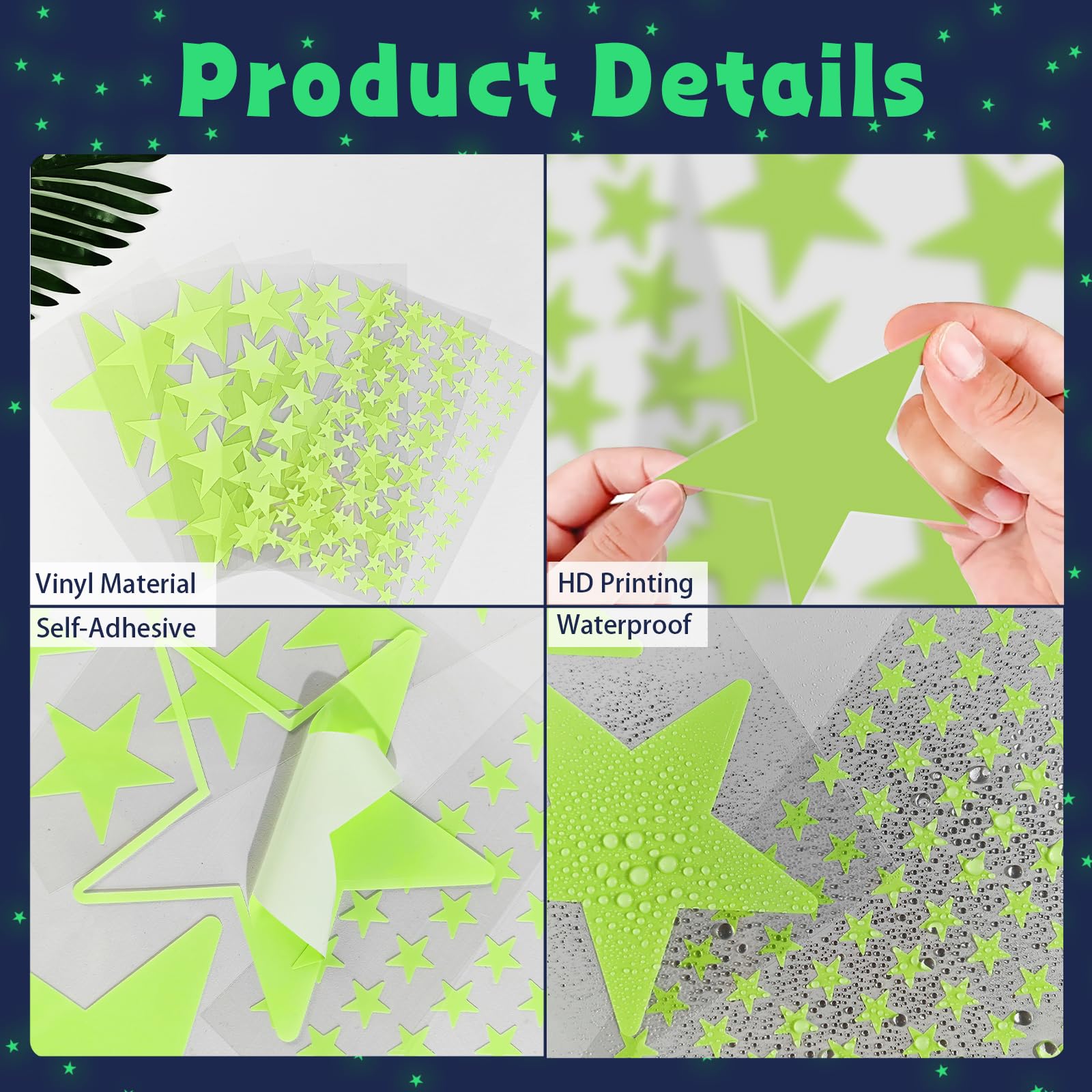 PartyGarden glow-in-the-dark stars ideal for bedtime routine and calm ambiance.