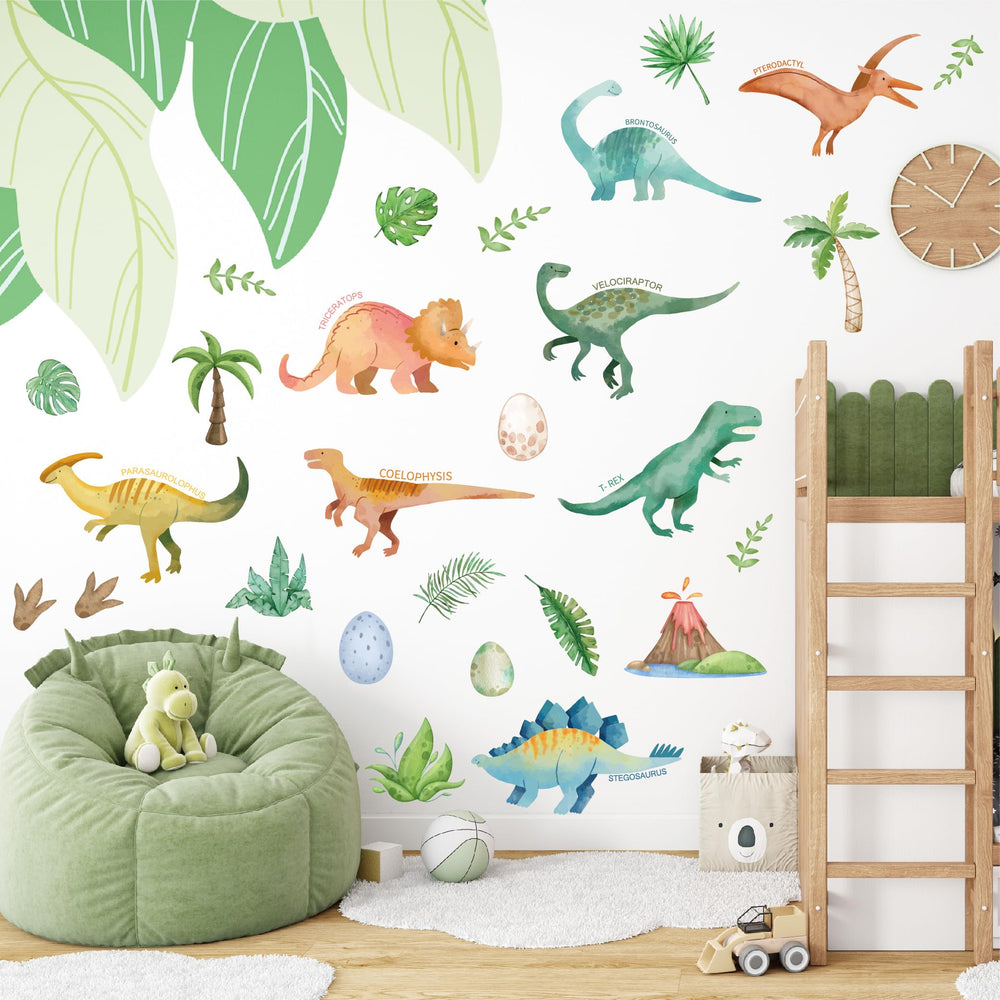 PartyGarden velociraptor dino sticker creates dynamic wall decor for imaginative play