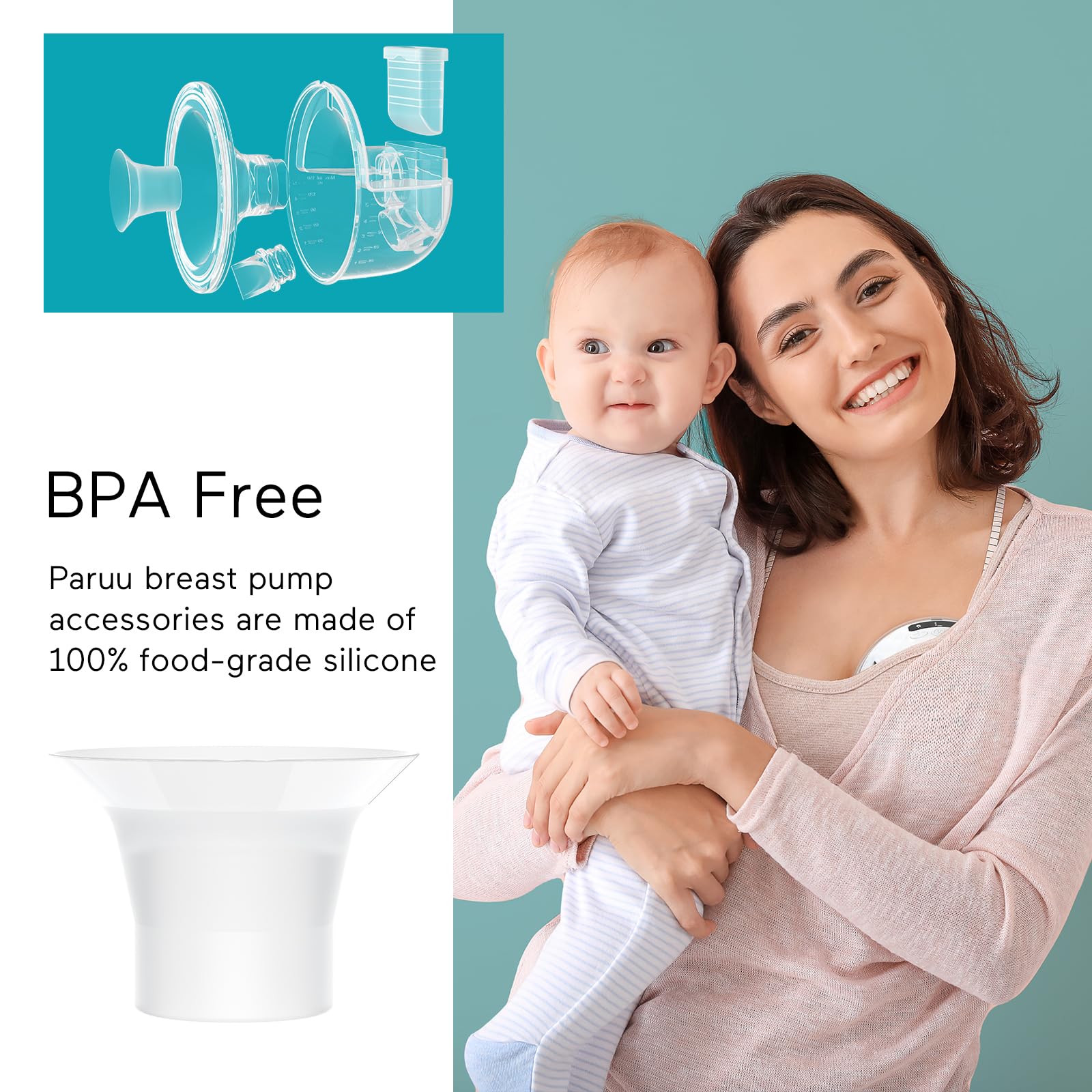 Paruu P10 wearable pump accessory promotes hands-free pumping convenience
