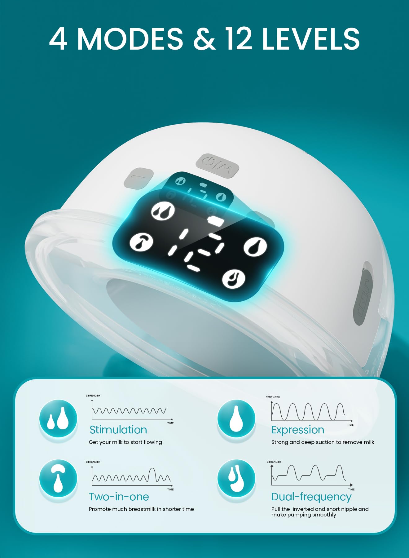 Paruu P16 worn on the bra demonstrates hands-free pumping flexibility.