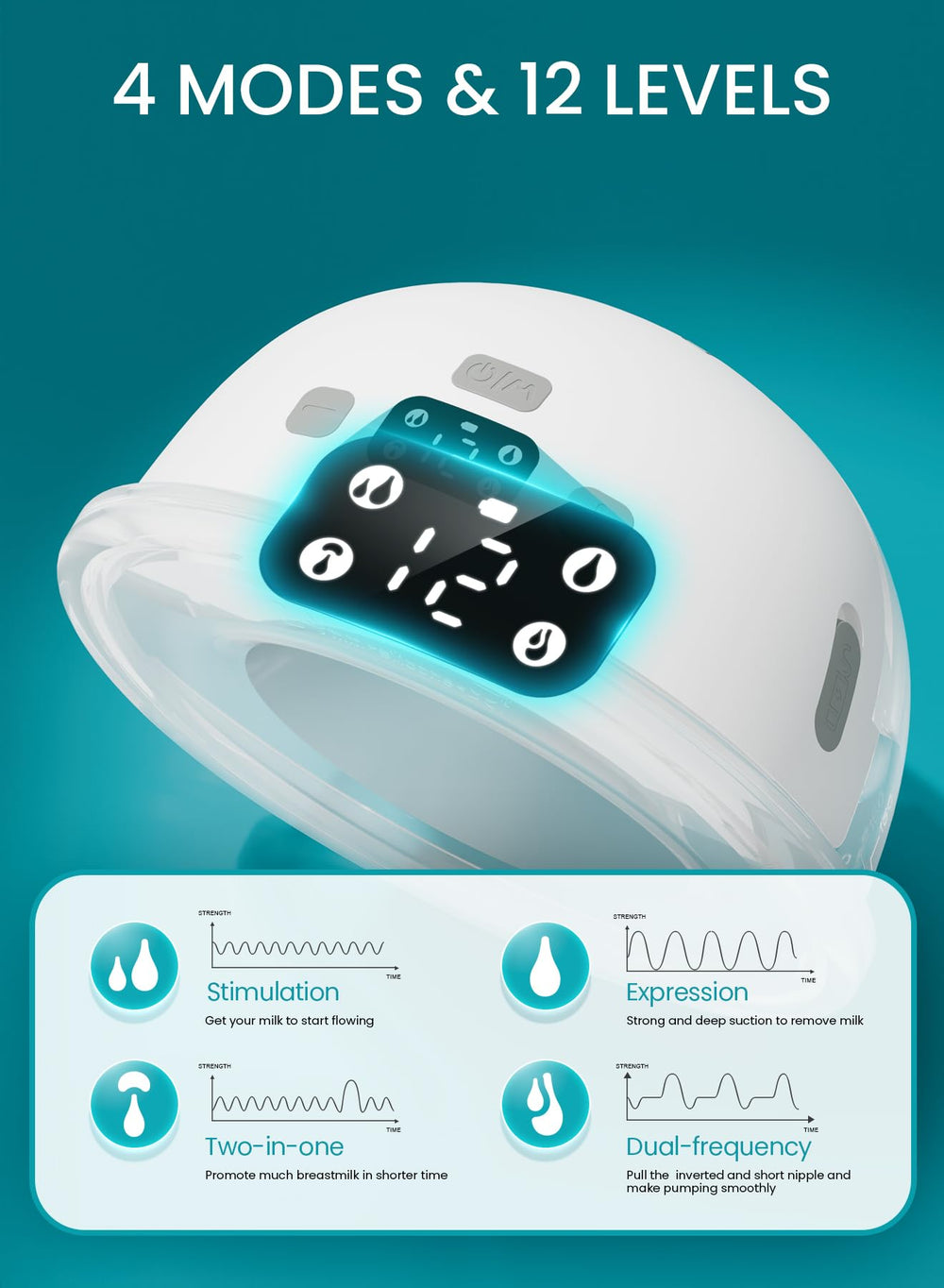 Paruu P16 worn on the bra demonstrates hands-free pumping flexibility.