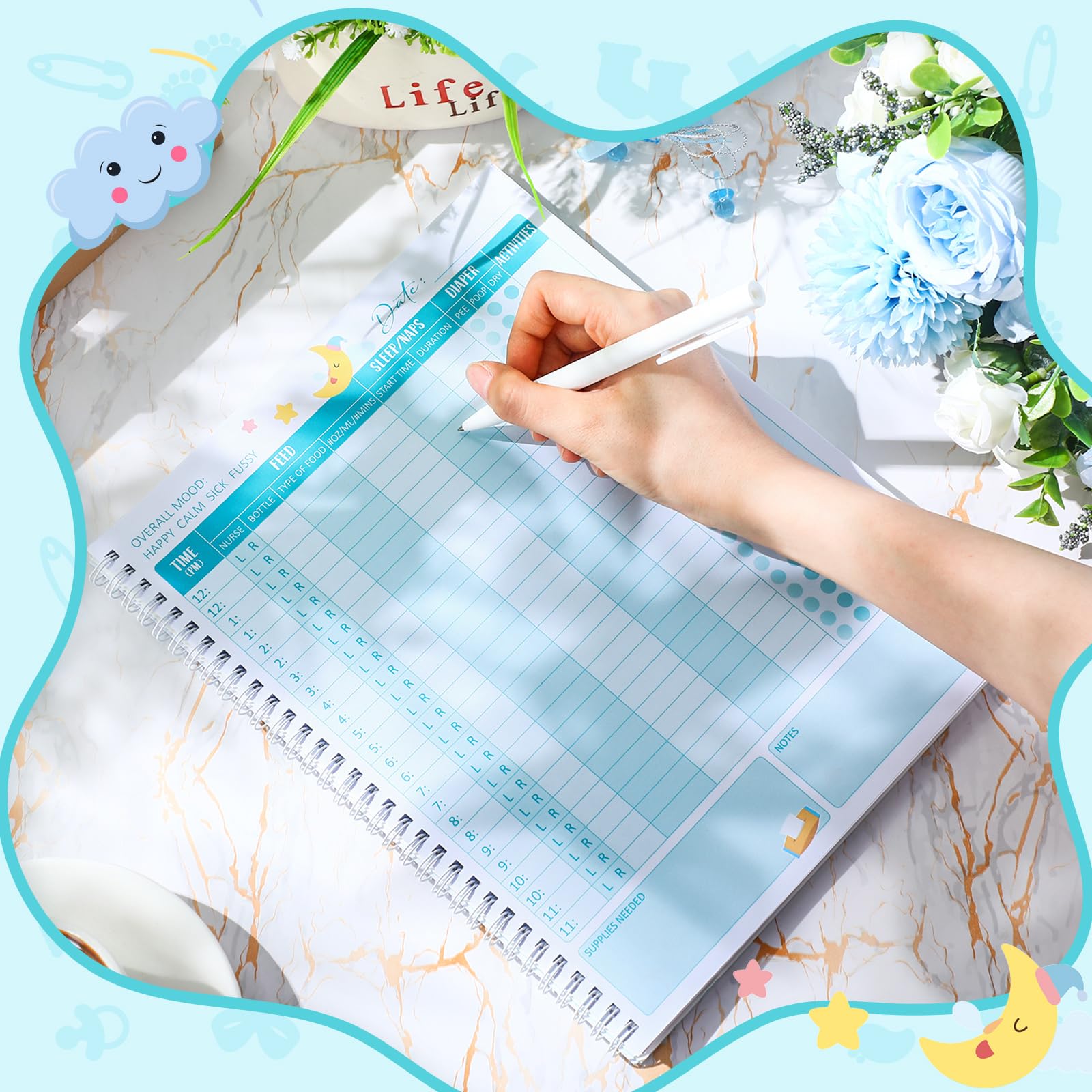 Pasimy blue-green color evokes calm in nursery or bag