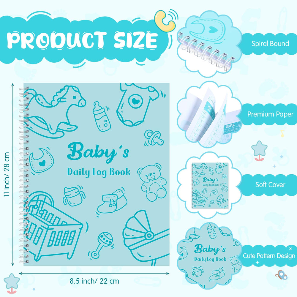 Pasimy Baby Daily Log Book interior layout showing day and night tracking