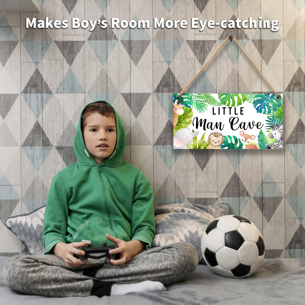 Patcate natural wood sign offers sturdy, timeless display in a nursery or bedroom.