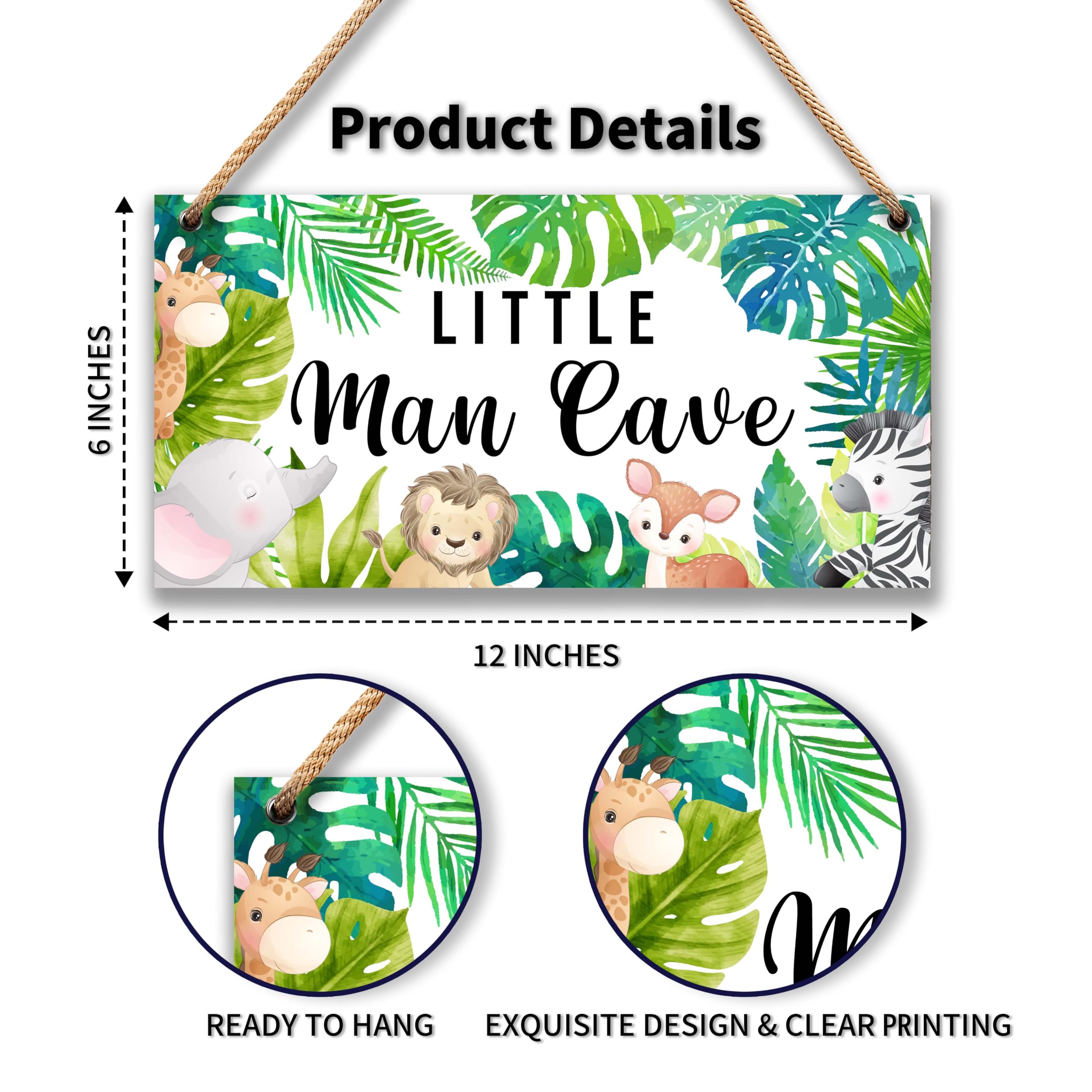 Patcate safari-themed wall decor adds playful jungle vibes to a toddler boy room.