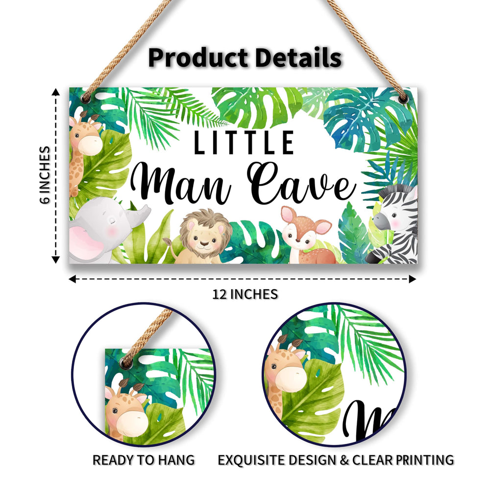 Patcate safari-themed wall decor adds playful jungle vibes to a toddler boy room.
