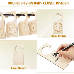 Patelai 7-styles wooden dividers aid size separation for tidy wardrobes.