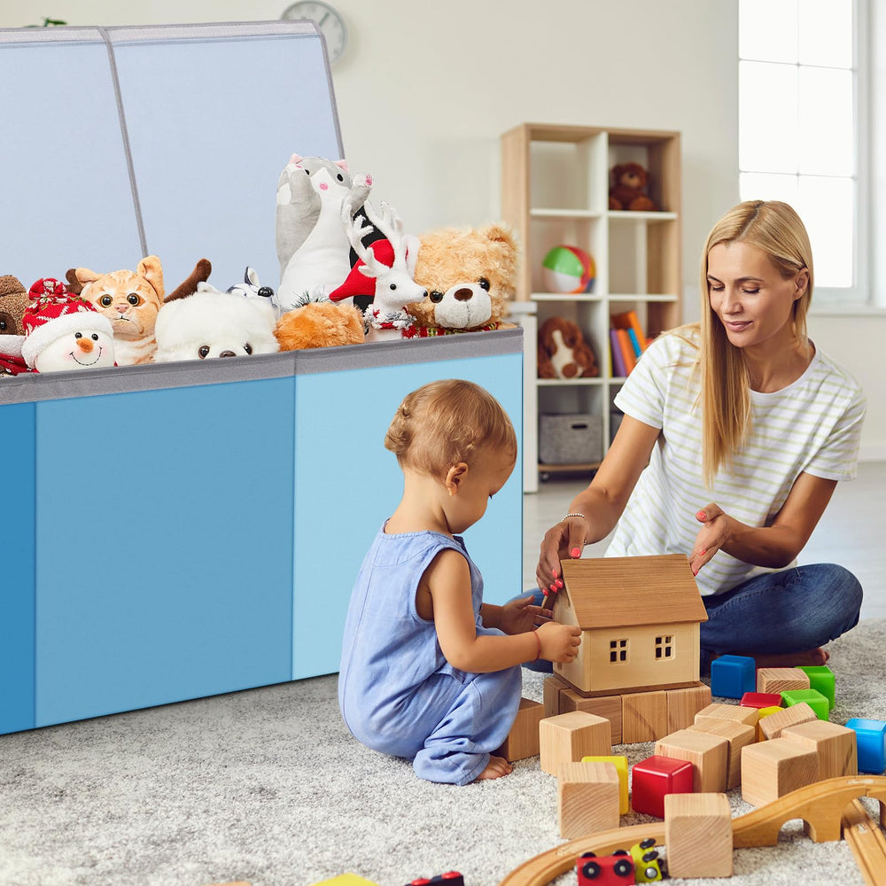 Patelai blue color complements living rooms and nurseries with versatile style.