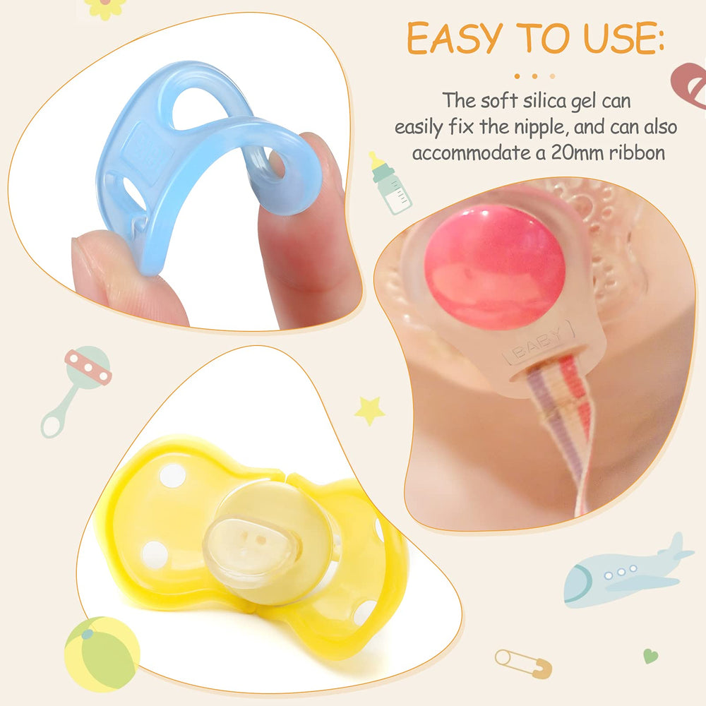 Patelai silicone adapter rings holder shows gentle design for little mouths.