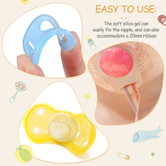 Patelai silicone adapter rings holder shows gentle design for little mouths.