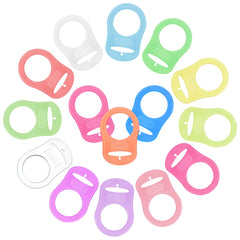 Patelai soft silicone pacifier clips in colorful assortment securely hold pacifiers.