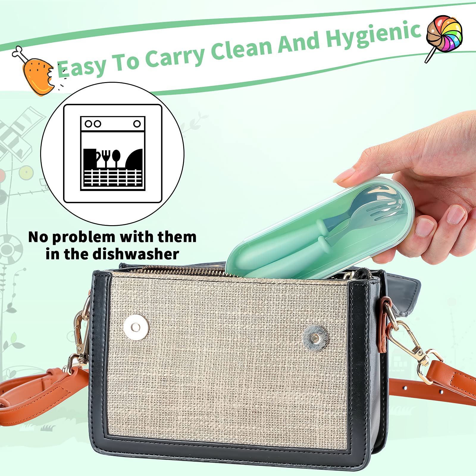 Patelai travel case for toddler utensils keeps items clean on the go