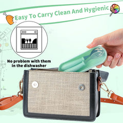 Patelai travel case for toddler utensils keeps items clean on the go