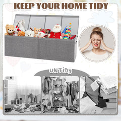 Patelai toy box large capacity in living room helps reduce clutter.