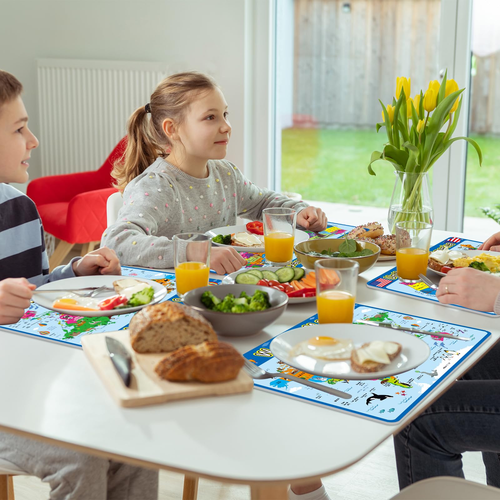 Patelai US Map Placemat featuring non-slip design to stay in place during activities.