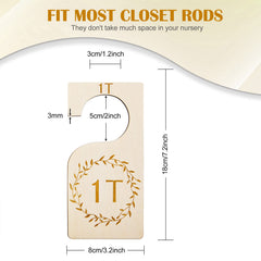 Patelai wooden baby closet dividers hook focus keeps closet secure and clutter-free.