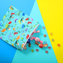 Paterr dinosaur snack bags 8x8-inch—compact design for small treats.