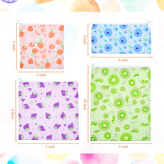 Paterr sandwich-bags-various-sizes arranged for different snacks