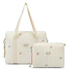 Paterr tulip diaper bag tote full-front view showing spacious compartments for essentials.