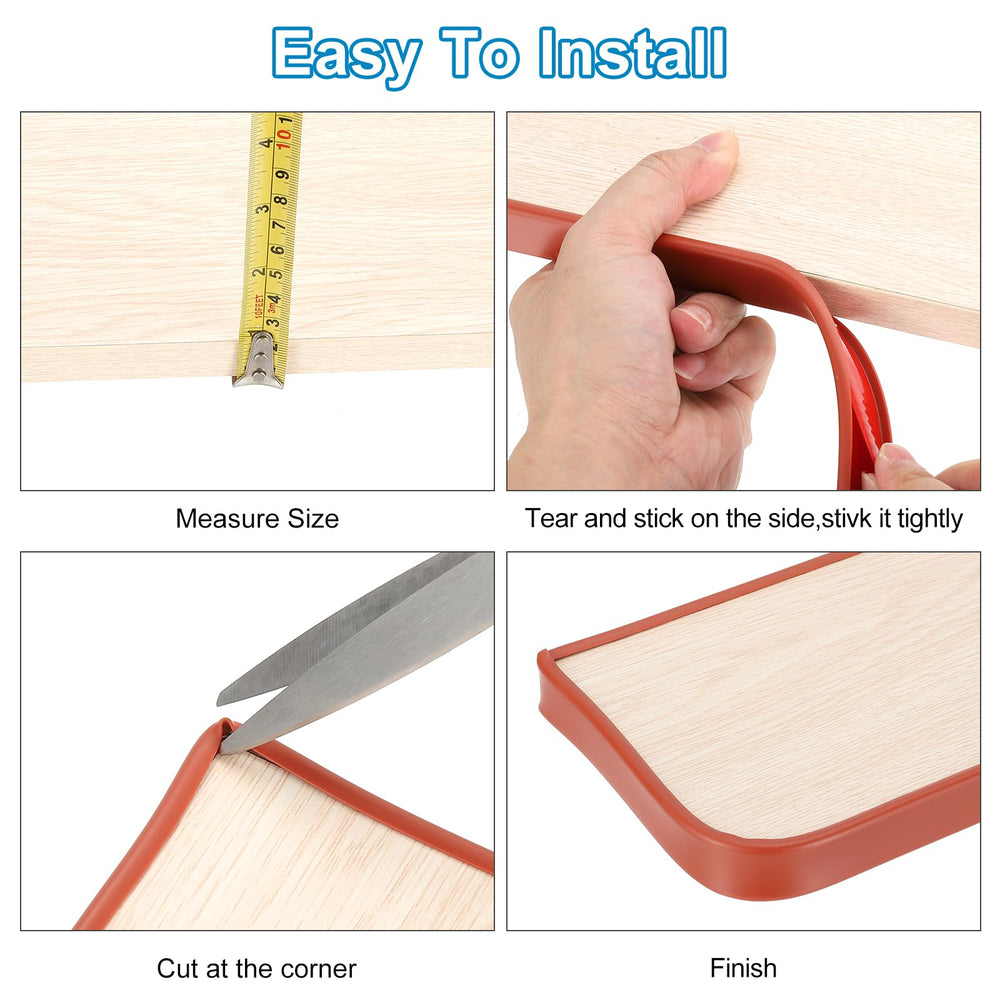 PATIKIL TPE edge trim covers burrs on particle boards neatly