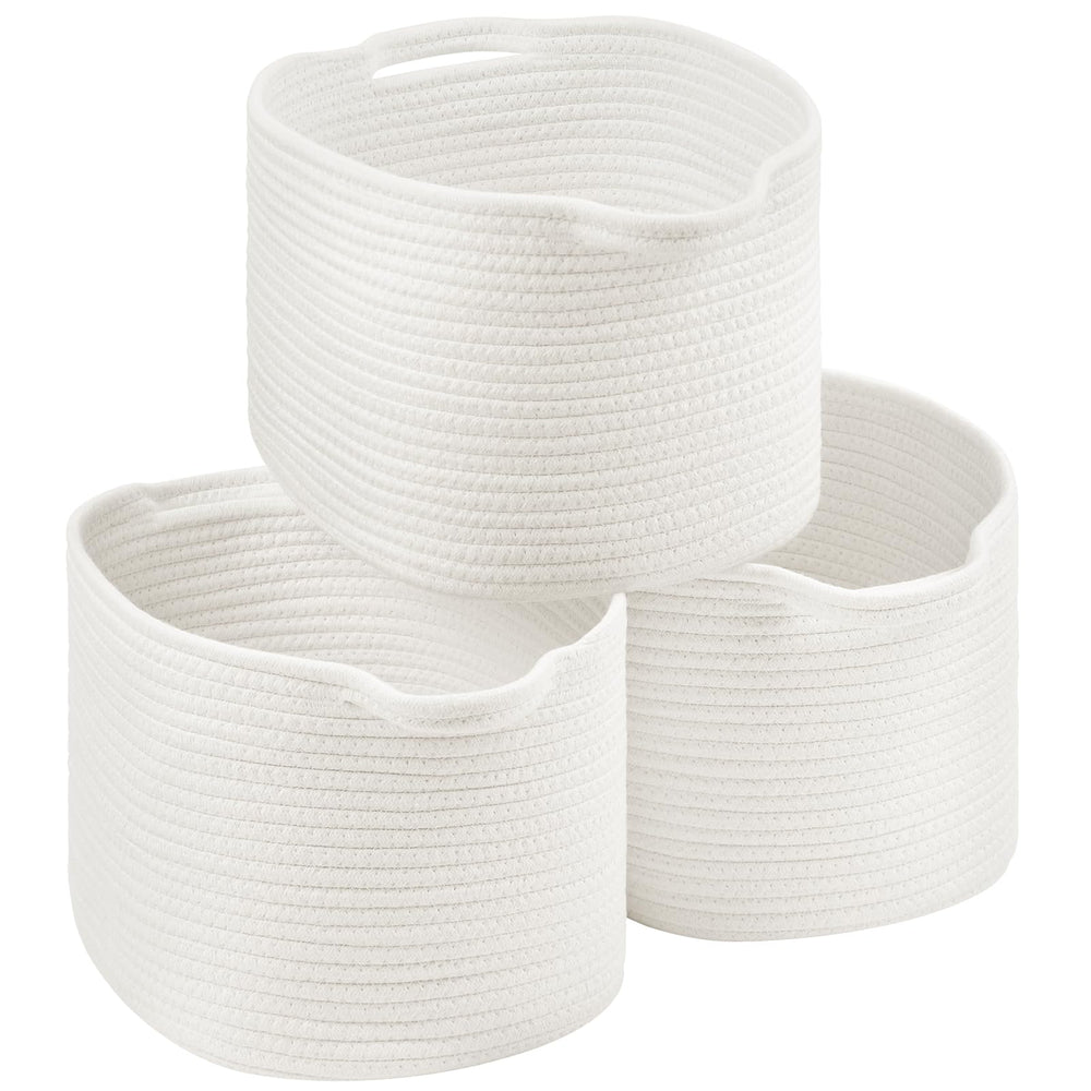 Patvingot storage basket with handles close-up showing easy portability for organization