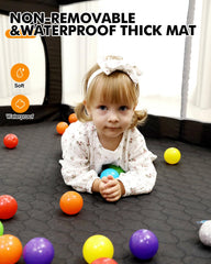 Patywaga foldable playpen setup demonstrates quick, tool-free assembly for on-the-go use.