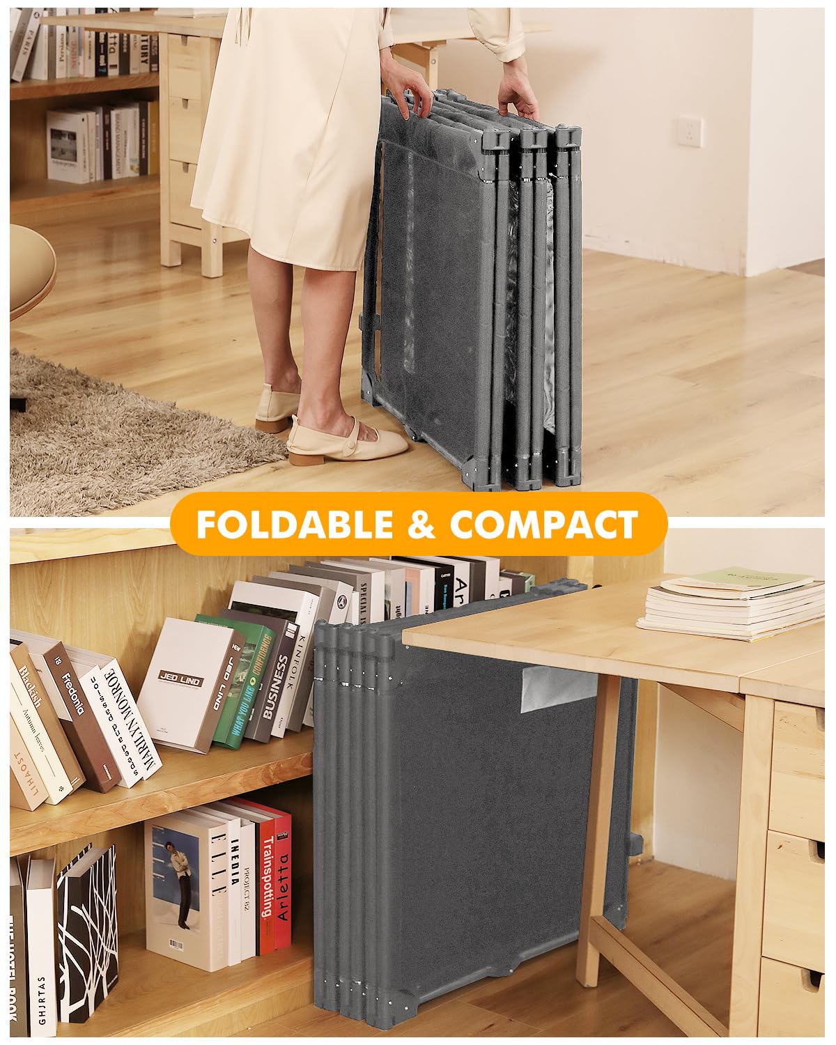 Patywaga indoor-outdoor safety barrier guards pets and curious toddlers.
